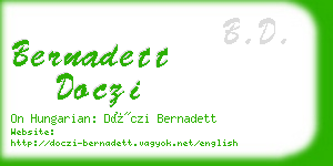 bernadett doczi business card